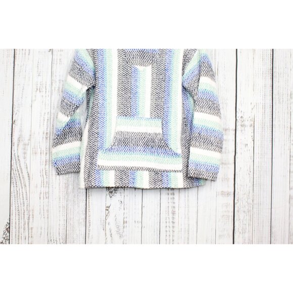 Earth Rags Woven Pullover Baja Joe Hoodie Sweater Pastel Pistachio XL - Picture 3 of 9